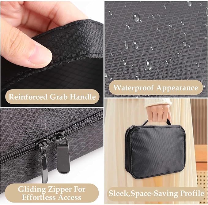 Travel Jewelry Case Organizer for Women, Jewelry Binder with 6 Clear Zipper Pouches