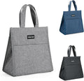 Della Gao Insulated Lunch Bag for Women Men, Waterproof Small Lunch Tote Lunch Box, Reusable Lunch Bags for Work, Party, Travel and Picnic (Gray)
