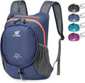 SKYSPER 15L Lightweight Small Hiking Backpack for Women Men, Foldable Travel Daypack, Packable Camping Backpack, Mini Outdoor Hiking Bag (Darkblue)