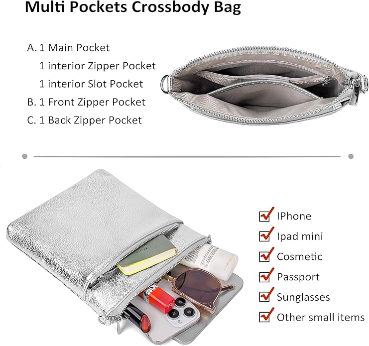 befen Genuine Leather Small Crossbody Purses for Women Travel Cross Body Bags Lightweight with Adjustable Shoulder Strap