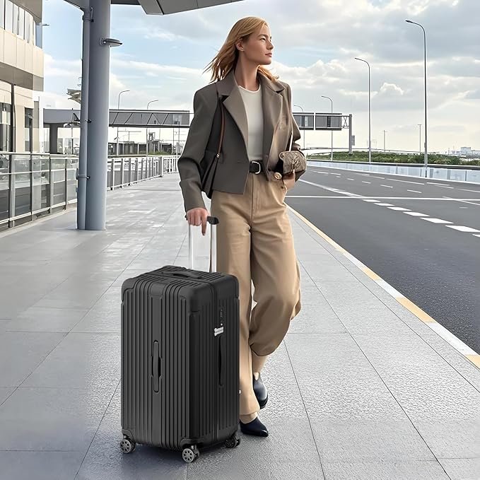 Krute Luggage 28 Inch Suitcase with Wheels PC+ABS Large Hardside Suitcases TSA Lock Checked Luggage