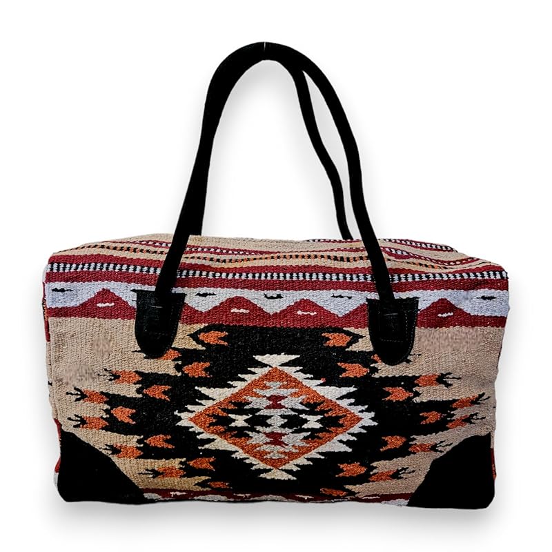 Southwestern Large Weekender Travel Bag Western Duffle Bag Boho Travel Bag (Del Rio)