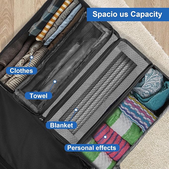 Suitcase Organizer, Travel Luggage Organizer Portable Hanging Travel Shelves Collapsible Hanging Packing Cubes for Carry on Suitcase