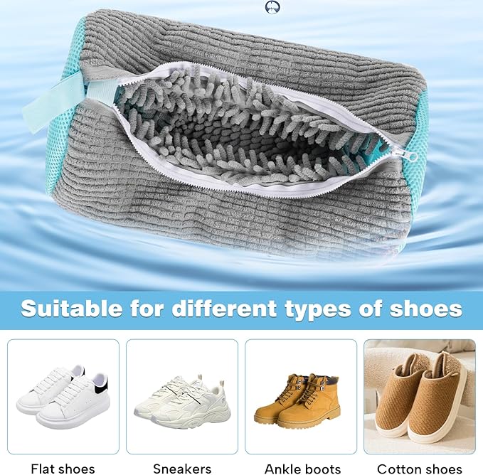 Shoe Washing Machine Bag, Versatile Laundry Bag for Washer and Dryer, Reusable Sneaker Tennis Cleaner Kit
