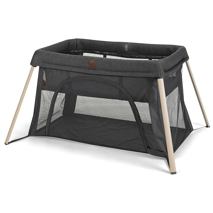 Maxi-Cosi Calao Travel Playard, Infant Bassinet, Toddler Playpen, Portable, Lightweight, Foldable, Easy Setup, with Carry Bag, Breathable Mesh, Classic Graphite