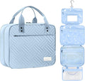 ESSENTE Women's Travel Toiletry Bag with Removable Pouch and Hanging Hook - Water Resistant Makeup Cosmetic Oraganizer with Multiple Compartments for Accessories (POWDER BLUE)