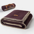 100% Wool Blanket, 48" x 62", Warm, Thick, Washable, Military Wool Blanket, Great for Camping, Outdoors, Sporting Events, Survival Kits, Plum