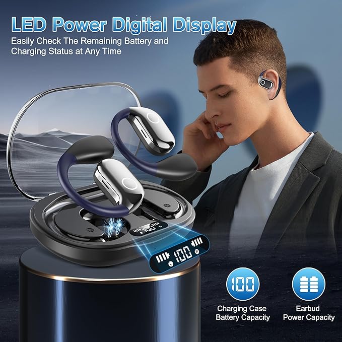AI Language Translation Earbuds, Translator Earbuds Real Time with iOS & Android, Noise Cancelling,144-Language Bluetooth Headphones Translating Device for Travel and Business