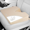 ComfiLife Car Seat Cushion – Premium Wedge Memory Foam Car Cushions for Driving – Seat Cushion for Car – Back & Sciatica Pain Relief for Long Drives – Comfort for Driver, Office, Truck Seat (Beige)