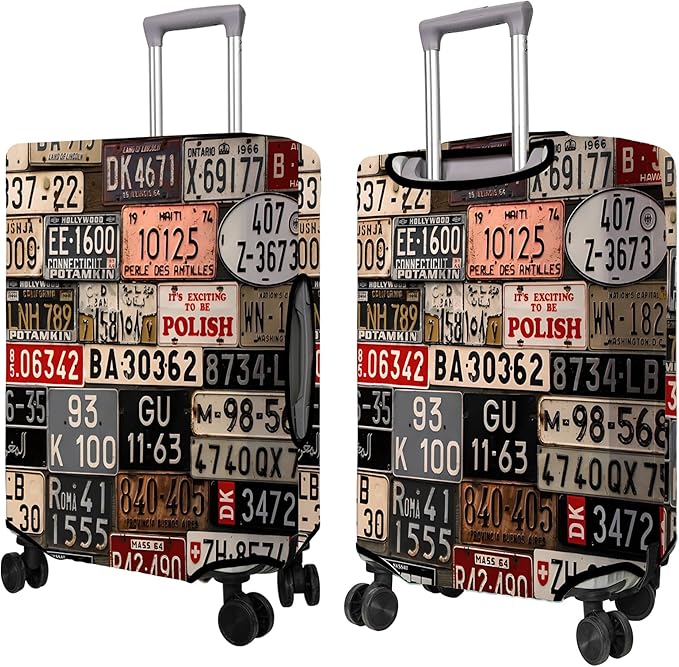 Travel Luggage Cover Suitcase Protector Fits 18-32 Inch Luggage Wheel Covers Patterned Travel Related Items Flower Luggage Protector Elastic Anti-scratch Suitcase Cover M