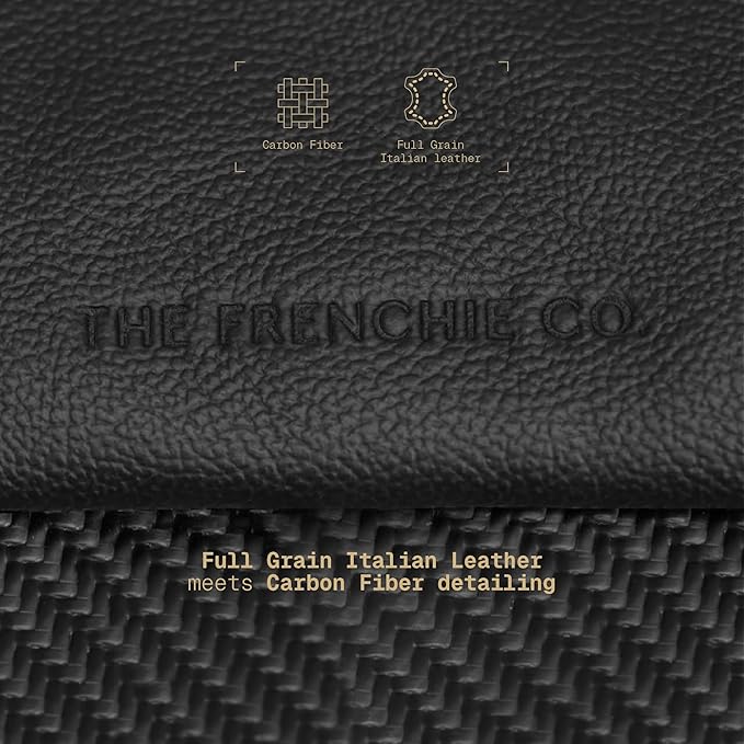 The Frenchie Co. - Work/Travel Speed Backpack - Expandable 23-30 L Laptop Pack - Anti-theft magnetic closure - Ballistic nylon body with full-grain Italian leather trim