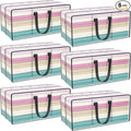 Clear Storage Bags with Zipper, 2 Pack Large Moving Bags Heavy Duty Extra Large, Plastic Storage Totes for Clothes, College dorm Packing Bag with Strong Handles
