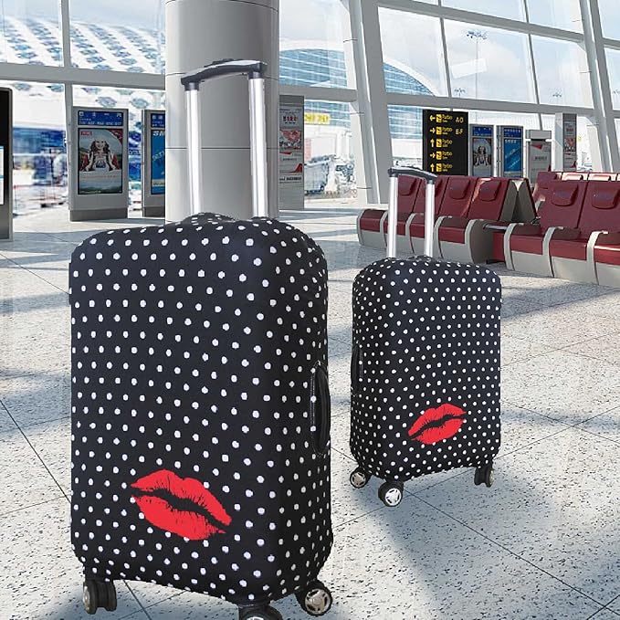 Explore Land Travel Luggage Cover Suitcase Protector Fits 18-22 Inch Case (Polkadot, S)