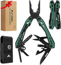 FLISSA 16-in-1 Multi Tool Pliers, Gift for Dad, Stainless Steel EDC Multitool with Pocket Knife, Belt Clip and Oxford Pouch, Self-locking Multipurpose Utility Multi-Tool for Camping Survival Outdoor