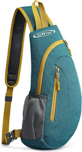 G4Free Sling Bag for Men Women, Small Crossbody Backpack Lightweight Chest Shoulder Bags for Travel, Outdoor and Sports (Teal Green)