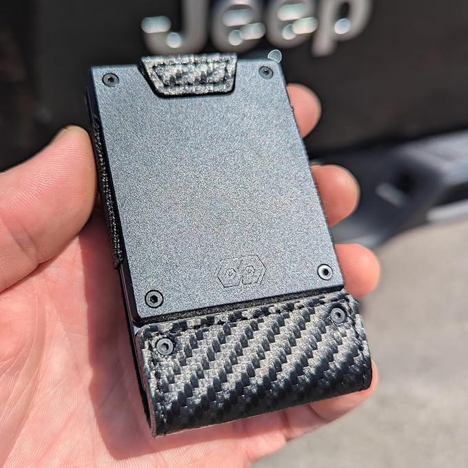 PROOF Wallet | Slim Minimalist Wallets for Men | Leather & Metal | RFID Wallet | Front/Back Pocket | Gift Box | Veteran Owned