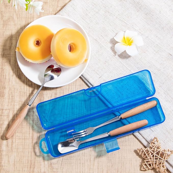 Toothbrush Travel Case 2 Pack, Clear Dark Blue Toothbrush Case HolderTravel Size Plastic Toothbrush Holder Toothpaste Storage Container Portable for Traveling, 7.87 x 1.85 x 1.18”