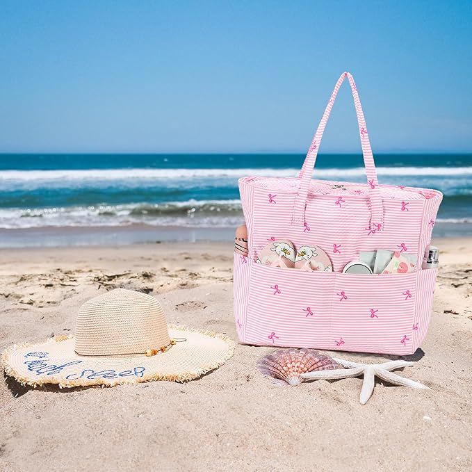 Beach Pool Bags Tote for Women Ladies Large Gym Tote Carry On Bag With Wet Compartment for Weekender Travel Waterproof