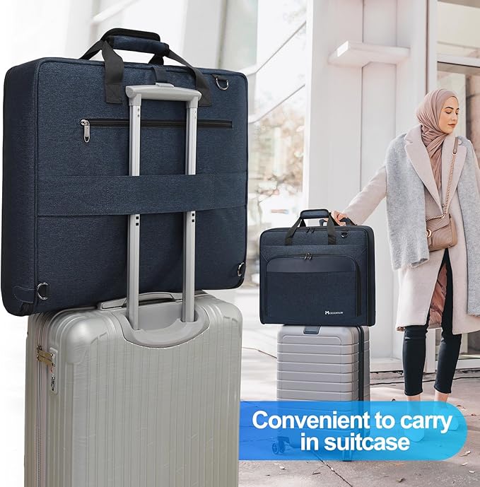 Modoker Suit Luggage Garment Bag with Shoulder Strap, Suit Carry on Bag Hanging Suitcase Garment Bags for Men Women Business Travel