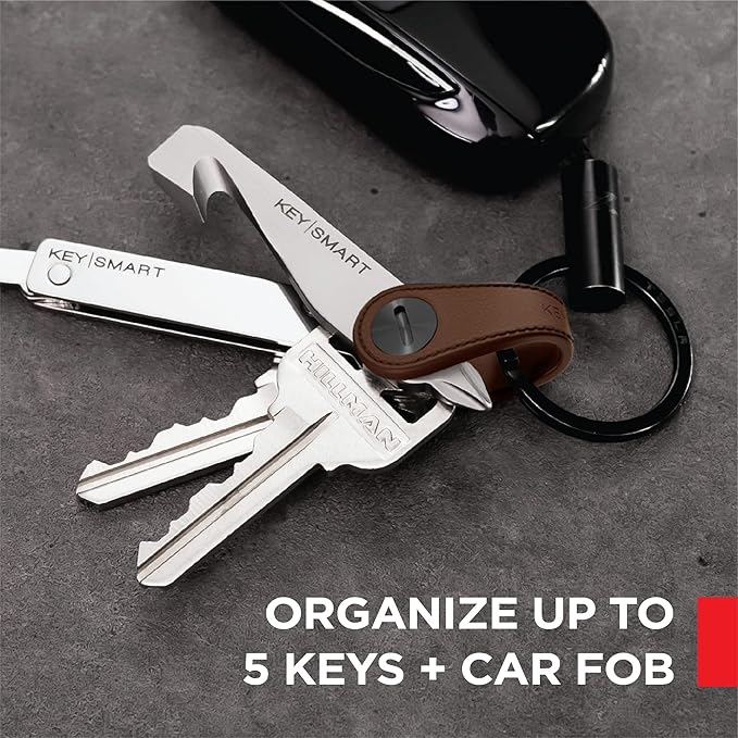 KeySmart Keychain Key Holder - Compact Key Organizer for Key Chain, EDC Key Chains, Key Ring Keychains