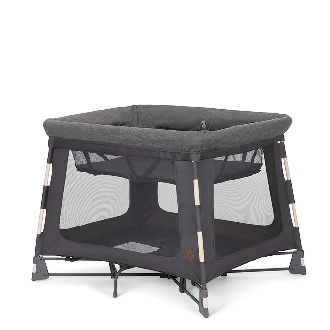 Maxi-Cosi Swift Baby Playard with Mat, Baby Playpen, Play Yard with Bassinet, Portable Playpen for Babies and Toddlers, Classic Graphite