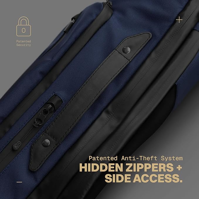 The Frenchie Co. - Work/Travel Speed Backpack - Expandable 23 to 30 liters - Laptop compartment with anti-theft magnetic closure - Ballistic nylon durable construction
