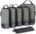 BAGSMART 6 Set Compression Packing Cubes - Lightweight Travel Essentials, Durable Luggage Organizer