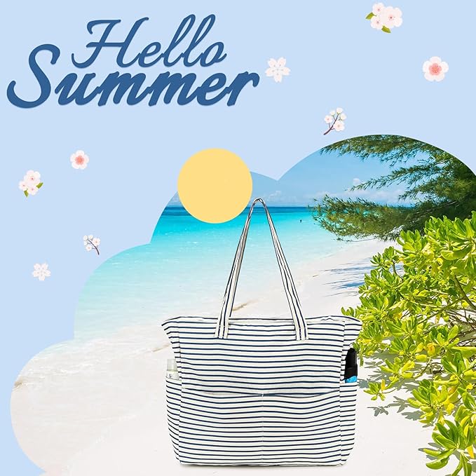 Beach Pool Bags Tote for Women Ladies Large Gym Tote Carry On Bag With Wet Compartment for Weekender Travel Waterproof