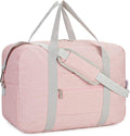 For Spirit Airlines Personal Item Bag 18x14x8 Foldable Travel Duffel Bag Tote Duffle Carry on Luggage for Women and Men 30L (Pink (With Shoulder Strap))