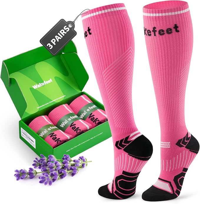 Compression Socks for Women Men 3 Pairs, Compression Stockings, Fragrance Flight Socks for Travelling Sitting