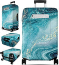 Slohif Luggage Cover for Suitcase Tsa Approved Protector - Luggage Sleeve Large Suit Case Cover Travel Stretch Baggage Case Protective Washable Fit 28-30 Inch Sea Wave L