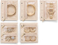 Vlando Jewelry Box for Girls Women,5 Pcs Jewelry Bags,Display Portability Jewelry Storage for Gem Diamond Necklaces Rings Earrings Bracelets(Small
