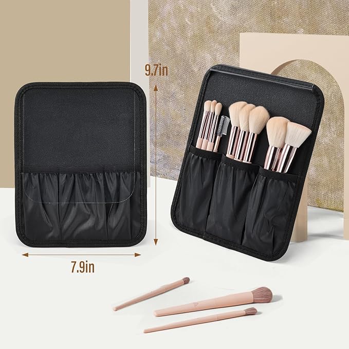 Joligrace Makeup Box with Detachable Lighted Mirror, Travel Train Case, Portable Makeup Case Cosmetic Organizer Vanity Cases for Women with Adjustable Dividers, Rechargeable Magnetic LED Mirror, Black