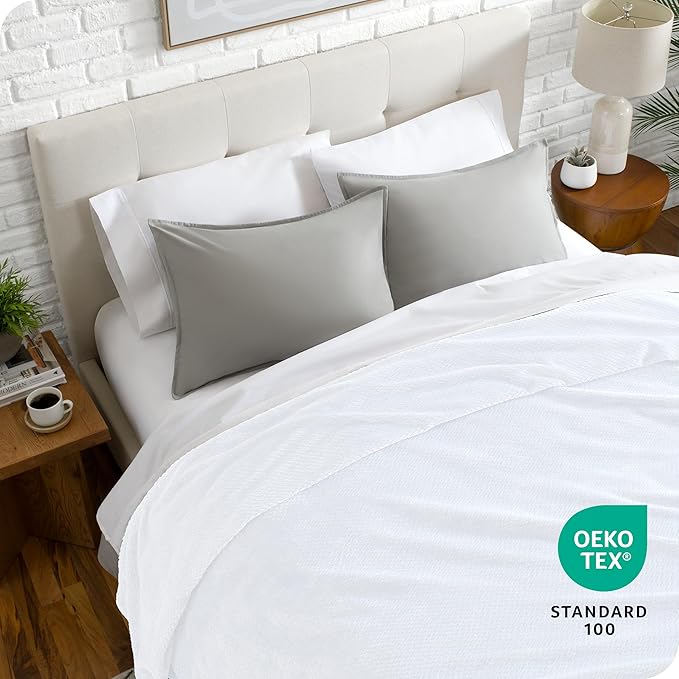 Bare Home Textured Fleece Blanket - Full/Queen - Ultra-Soft Lightweight for Bed, Sofa, and Couch - Luxury Microplush - Cozy Warm Blanket (Full/Queen, Chevron White)