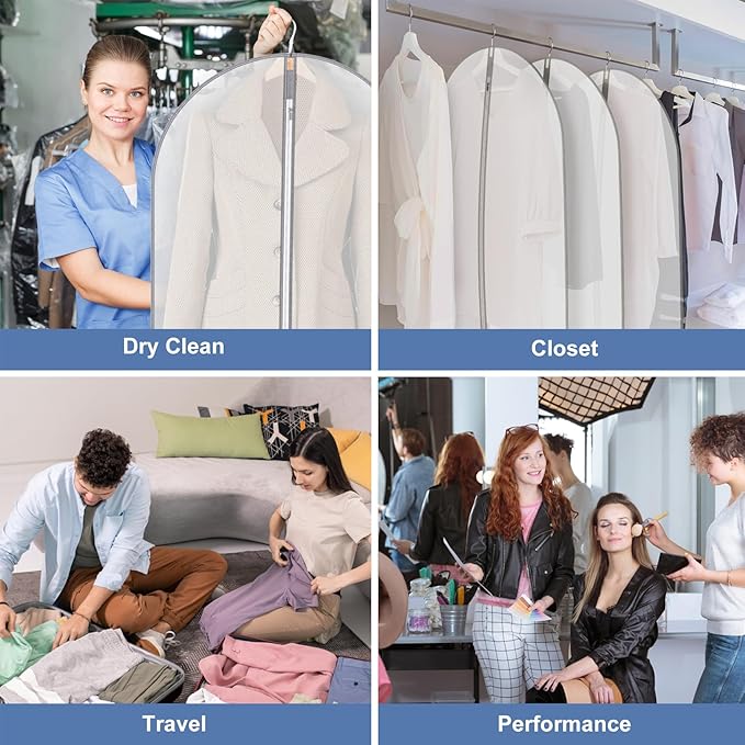 Vacuum Storage Bags, Compression Space Saver Vacuum Seal Bags for Clothing Travel Luggage Comforters Blankets Pillows Bedding (Transparent, 12 Pack)
