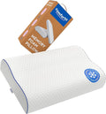 Memory Foam Pillow for Sleeping 23.6x15.7 - Pillow with Cooling Cover - Contour Orthopedic Pillows for Side Sleepers with Cervical Neck Support Curve for Shoulder and Neck Pain Relief