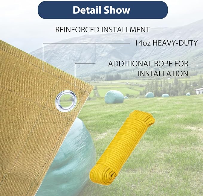 10’x12’ Canvas Tarps Heavy Duty Waterproof Tarpaulins with Aluminum Grommets,UV Resistant, 22Mil Multipurpose Drop Cloth, 14oz Cover Sheet for Outdoor and Indoor Use with Ropes Yellow