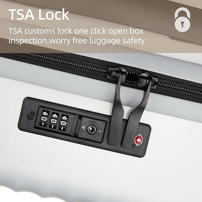 20 Inch Carry on Luggage,Airline Approved 22x14x9 Hard Shell Carry on Suitcase with 360° Spinner Wheels,TSA Lock and Lightweight Hardside Carry-on Luggage for Travel (Silvery, 20 Inch)
