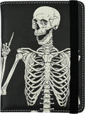 OK Skull Passport Holder for Women and Men PU Leather Passport Cover for Travel