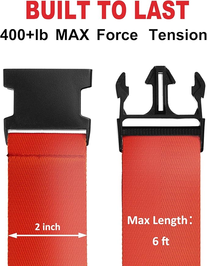 Luggage Straps for Suitcases TSA Approved Travel Belt 4 Pack by Chelmon (Red)
