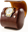 MR.OKAY Single Watch Travel Case- Classic Leather Watch Case With Perfect Texture.Portable Watch Roll Or Organizer For Storage And Display. Luxury Gifts For Men, All Handmade by Artisans.
