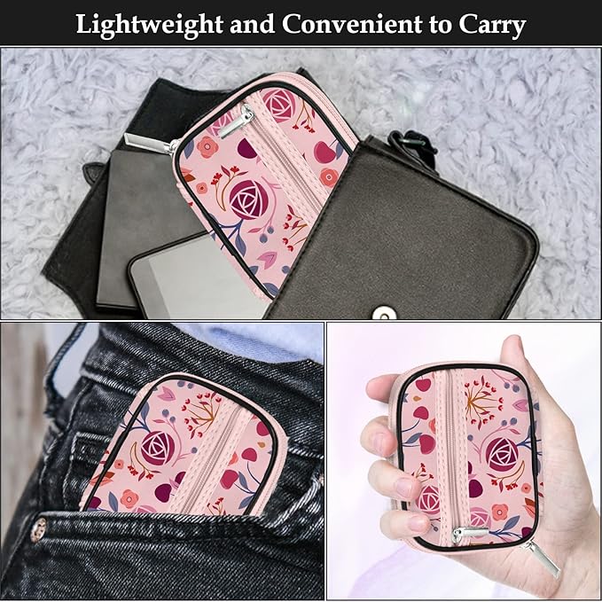 Serfeymi Weekly Travel Pill Organizer Pill Case for Purse with Removable 7 Day Pill Box, Fashionable Travel Medicine Organizer Pill Container for Medicine, Vitamin, Supplement - Pink 01