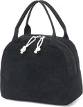 Bluboon Lunch Bag for Women Men Cute Corduroy Lunch Tote Bags Reusable Insulated Lunch Box Large Capacity Reusable Insulated Cooler for Work Picnic or Travel