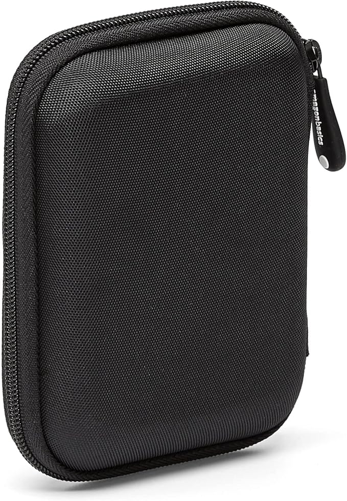 Amazon Basics Small Hard Shell Carrying Case For My Passport Essential External Hard Drive 1 Pack, Black