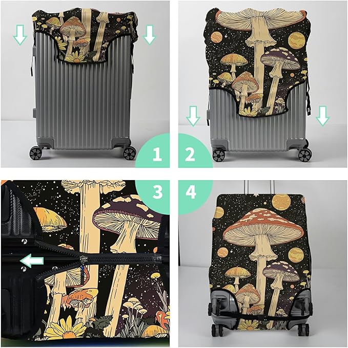 Luggage Cover Plus - 26-28 Inch Suitcase Protector with Concealed Zipper, Washable Elastic Cloth, Dustproof, Anti-Scratch