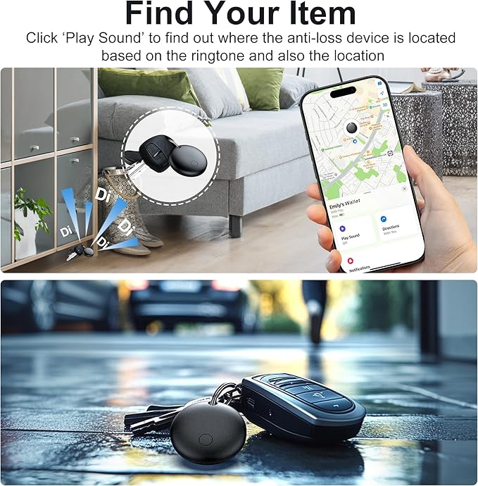 Air Tracker Tag-2 Pack, Pet Trackers, Item Locator Tags Works with Apple Find My | iOS Only | 2 Different Cases | Replaceable Battery | Water-Resistant | Item Finder for Key, Luggage, Backpack, Bike