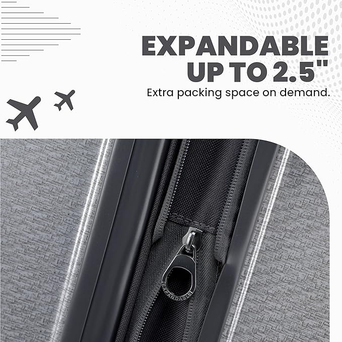 Spyder Traverse 25 Inch Medium Expandable Hardside Upright Suitcase with 360° Spinner Wheels, TSA Approved Lock, Charcoal