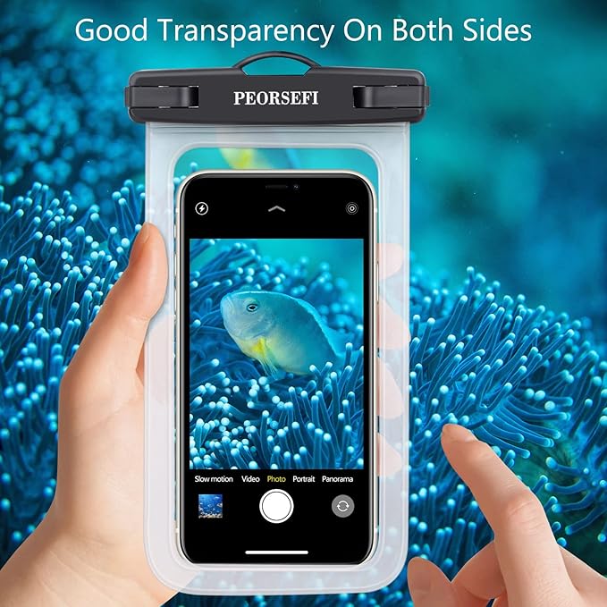 Universal Waterproof Phone Pouch-Waterproof Phone Case for iPhone 15 14 13 12 Pro Max XS Plus Galaxy S24+ S23 Up to 7",IPX8 Waterproof Cellphone Dry Bag Beach Vacation Cruise Ship Essentials-2 Pack