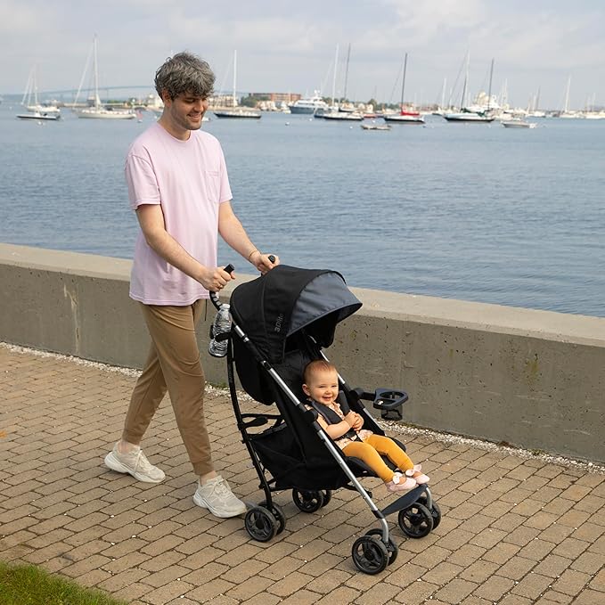 Summer Infant Ingenuity 3Dlite Convenience Stroller, Gray–Lightweight Stroller with Aluminum Frame, Large Seat Area, 4 Position Recline, Extra Large Storage Basket – Infant Stroller for Travel & More