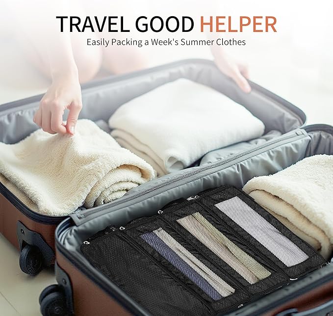 Suitcase Organizer Travel Bags Organizer for Luggage Compression Hanging Packing Cubes for Travel Carry on Closet (Bag Only)